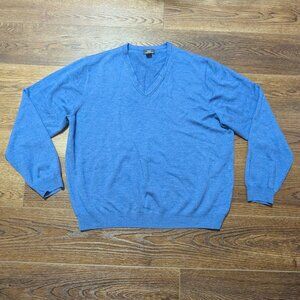 BROOKS BROTHERS 346 Merino Wool V-Neck Sweater XL